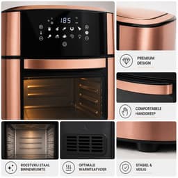 Airfryer Oven – 16Liter – Heteluchtfriteuse – 1800W – 8 Programma’s – PFAS-vrij – Inclusief Accessoires – Royal Swiss® — thumbnail 3