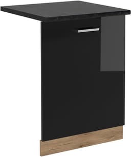 Vaatwasserfrontpaneel Zwart Hoogglans 60 cm - Integreerbaar Afwasmachinepaneel — thumbnail 1