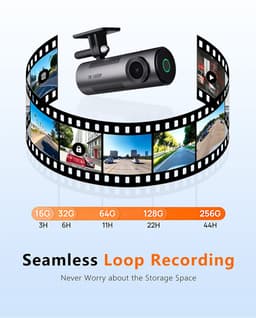 Dashcam - 1440P dashcam auto, wifi, nachtzicht, bewegingsdetectie, time-lapse-opname, WDR, loop-opname, parkeermodus, wifi, app, — thumbnail 2