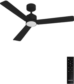 CREATE - Stille plafondventilator 40W met licht - Zwart - Ø132cm - Afstandsbediening - WIND MODERN — thumbnail 1