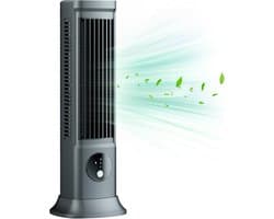 Ventilator Toren - Staande Ventilator - Ruimte Koelen - Draagbaar en Stil - 3 Snelheden - Grijs
