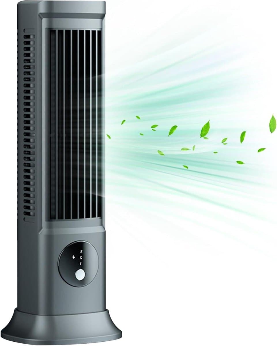 Ventilator Toren - Staande Ventilator - Ruimte Koelen - Draagbaar en Stil - 3 Snelheden - Grijs — afbeelding 1