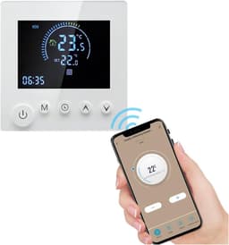 Digitale Thermostaat - Temperatuurregelaar - Comfort Thuis - Programmeerbare Planning - 86 x 86 mm - Wit — thumbnail 5