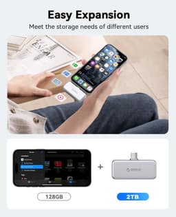 Externe SSD 2 TB - Supersnelle Draagbare Solid State Drive tot 2000 MB/s met USB-C & USB-A, ideaal voor Telefoon en Laptop — thumbnail 2