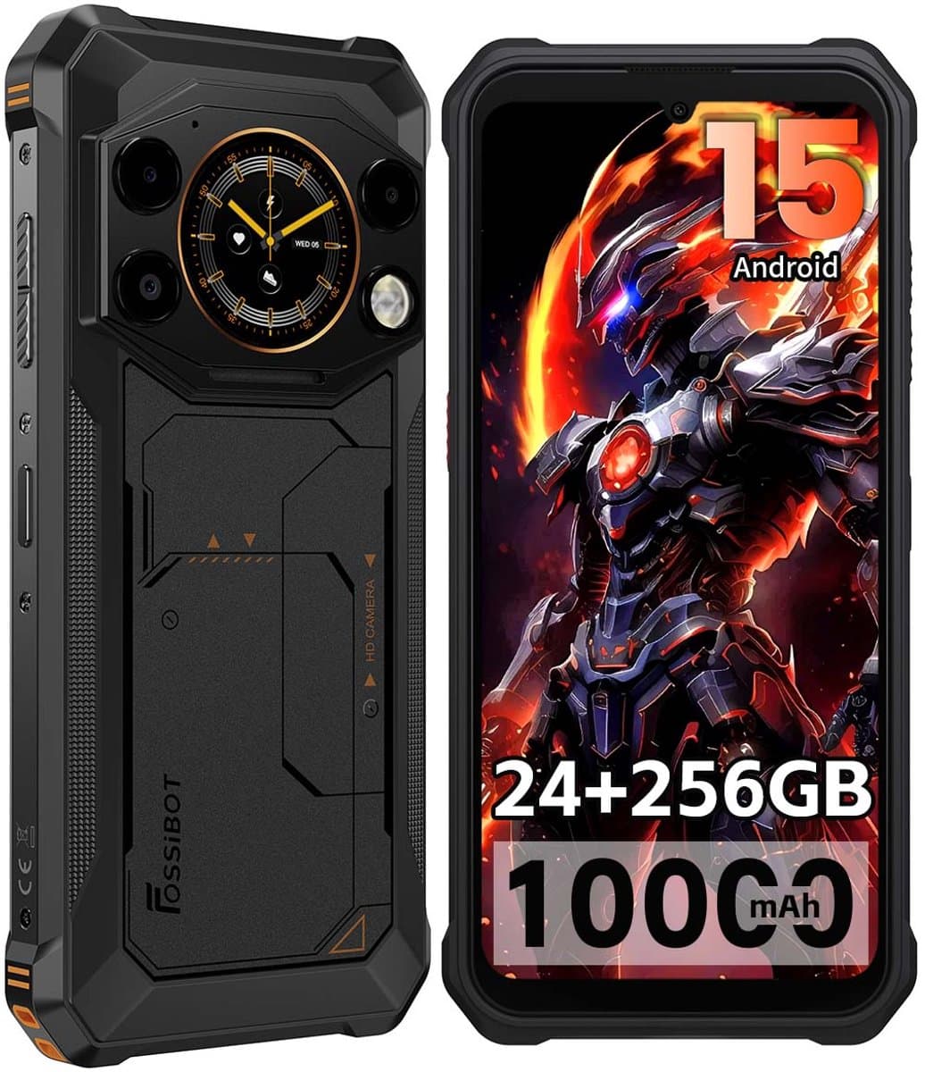 FOSSiBOT F117 Robuuste Smartphone - 24GB RAM - 256GB ROM - 6.75"+1.32" - 10000 mAh - IP68/IP69K Waterdicht Telefoon - Android 15 - GPS NFC - Oranje — afbeelding 1