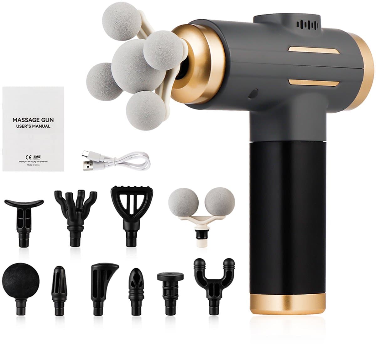 Massage Gun - Massage Apparaat - 11 in 1 Massage Pistool - 99 Snelheden — afbeelding 1
