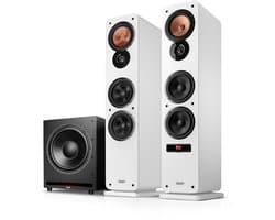 Teufel Ultima 40 ACTIVE 3 Club Edition - Krachtig 2.1-geluidssysteem met krachtige subwoofer, Bluetooth aptX, 260 W, basreflex, ingebouwde versterker, HDMI ARC CEC, USB-C - wit