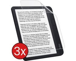 Screenprotector - 3 Stuks - Folie - Geschikt voor Kobo Libra H2O - Ultra Clear - Bescherm Folie - Soft TPU - Screen Protector