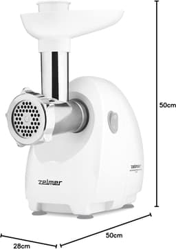 Keukenmachine - Hakmolen - Maaltijden Bereiden - Krachtige Motor - 17 Kilogram Capaciteit - Wit — thumbnail 2