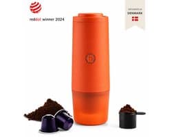Nomious PrimeBrew Draagbare Espressomachine – Zelfverwarmend – 20 Bar – Oplaadbaar – Nespresso Capsules & Gemalen Koffie