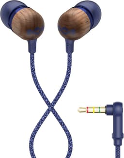 House of Marley Smile Jamaica Oortjes met Draad - Bedrade Oordopjes 3,5 mm Aansluiting - Met Microfoon en 1knopsbediening - Eco Friendly Design - 9 mm Drivers - Knoopvrije Kabel - Denim — thumbnail 1