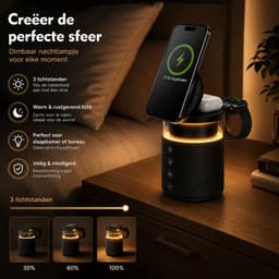 HOB SoundCharge PRO - 5-in-1 Speaker - Powerbank - Telefoonhouder - Snel Lader Telefoon Airpods Smartwatch - Nachtlamp Laadstation — thumbnail 5