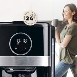 Barista Koffiemachine met Touchdisplay | Filterkoffiezetapparaat 900W met Glazen Kan – 1,5 liter Koffiekan | Filtermachine voor Gemalen Koffie – tot 12 Koppen Koffie — thumbnail 4