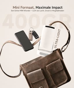 SmartLiving.Store - Mini Beamer - Projector - 8000 Lumen WiFi 6 - Bluetooth 5.4 - 8K support - Beamer - Wit — thumbnail 4