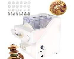 Koekjespersmachine - Koekjesmaker - Zelf Koekjes Maken - 8 Spuitmonden 6 Vormen - 180 W - Wit