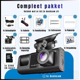 Zyrex® Dashcam voor Auto voor en Achter - Achter Draadloos - HD Night Vision - Zwart- 10cm x 30cm x 5cm — thumbnail 2