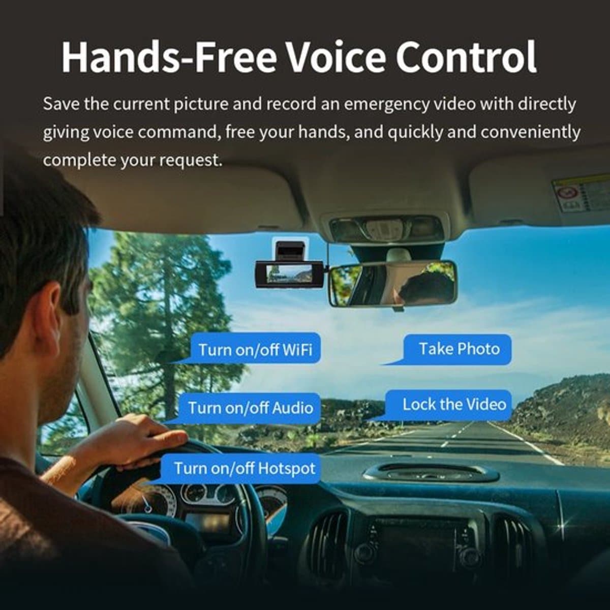 4K Dashcam met GPS, WiFi & 24u Parkeermodus – Voor- en Achtercamera – Sony Sensor – Nachtzicht – Loop Recording – Zwart — afbeelding 1