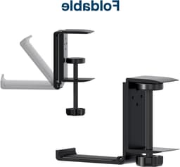 Verstelbare Hoofdtelefoonhouder voor Onder Bureau – Headset Stand en Hanger – Universele Hoofdtelefoonhaak van Zwart Aluminium voor Organisatie en Ruimtebesparing — thumbnail 2