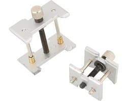 2 In 1 Omkeerbare Metalen Horloge Beweging Houder met Vaste Klem voor Horloge Reparatie Tools