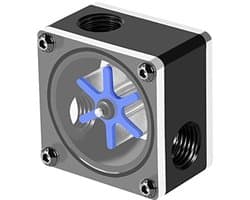 3-Weg Waterkoeling Doorstromingsindicator, Waterdoorstromingssensor, 6 Draaiwielen, 3-Weg Doorstroommeter voor PC Waterkoelsysteem