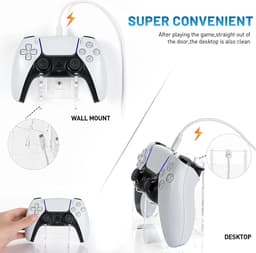 Controller Houder - Stand - Hoofdtelefoon Houder - Hoofdtelefoon Stand - Gaming Controller - Wandmontage - Acryl Game Stand 10 x 8.5 x 5.8 cm — thumbnail 3