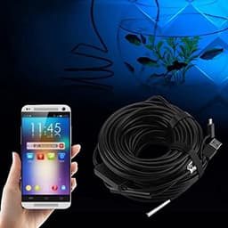 Draagbare USB Endoscoop Inspectie Camera met 5.5mm 20m Top LED Licht voor Smartphone/Tablet/Computer, Zwart — thumbnail 5