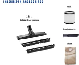 DYNA® Karcher - Karcher Stofzuiger - Bouwstofzuiger - Festool Stofzuiger - Bouwstofzuiger Zonder Zak - Blauw - 47cm x 39cm x 36cm — thumbnail 7
