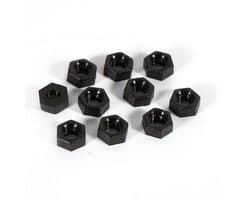 Nylon Moeren Set van 100 Stuks - Hexagonale Zwarte Moeren voor M2, M3 en M4 Schroeven - Duurzaam en Lichtgewicht