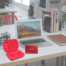 Hard Travel Case voor Samsung T7 / T7 Touch - Beschermhoes voor Externe SSD - Rood, Duurzaam en Compact — thumbnail 5