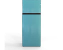 NUNKI MEDIUM-ASKY / Sky Blue Design Koel-vriescombinatie - 206L - E-label - Front in kleur