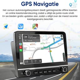 Junsun Android 15 Autoradio Geschikt voor Peugeot 107 Citroen C1 Toyota Aygo Accessoires, 2GB+64GB, Draadloze CarPlay & Andriod Auto, DAB+, GPS-navigatiesysteem, Bluetooth, Stuurwielbediening, WiFi, 10.1-inch Touchscreen, DSP, Quad-core processor — thumbnail 4
