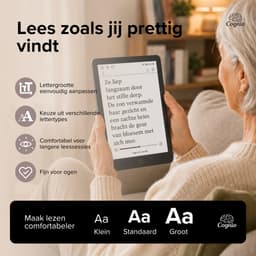 Cognio E-Reader – 6 inch – 32GB + Cloud Opslag – Ereader Met Luxe Hoes – Storytel-Ondersteuning – Schermverlichting en Nachtmodus – E Reader Voor Ebook & Luisterboeken – Met Oplader — thumbnail 2