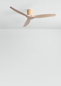 CREATE - Plafondventilator stil 40W (Ø132cm) - Sfeerlicht LED - Afstandsbediening - 6 snelheden - Programmeerbaar - WIND CALM CUSTOM RATTAN — thumbnail 4