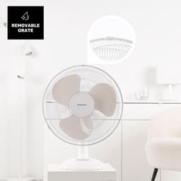 Tafelventilator - Staande ventilator - Ruimte Koelen - 3 Bladen 40cm - 45W - Wit — thumbnail 3