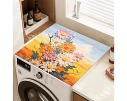 Wasmachine Droger Cover - Apparaat Beschermer - Apparaten Beschermen - Antislip Basis - 40x40cm - Oranje
