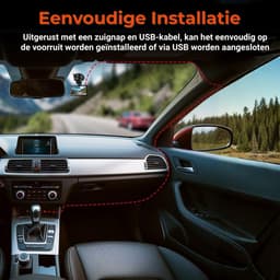 Dashcam Full HD Haarscherpe Opnames Voor & Achter – Dashcam Met G-Sensor & Automatische Incidentopslag voor Extra Veiligheid – Dual Dashcam met Timelapse Functie | Incl. 32GB Geheugenkaart & Eenvoudige Installatie — thumbnail 2