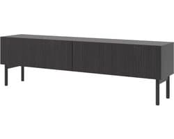 Tv-kast Board Sideboard - Televisietafel televisiekast - Opbergen Entertainment - Japans Scandinavisch Design - 175 cm Breed - Portland Essen Zwart
