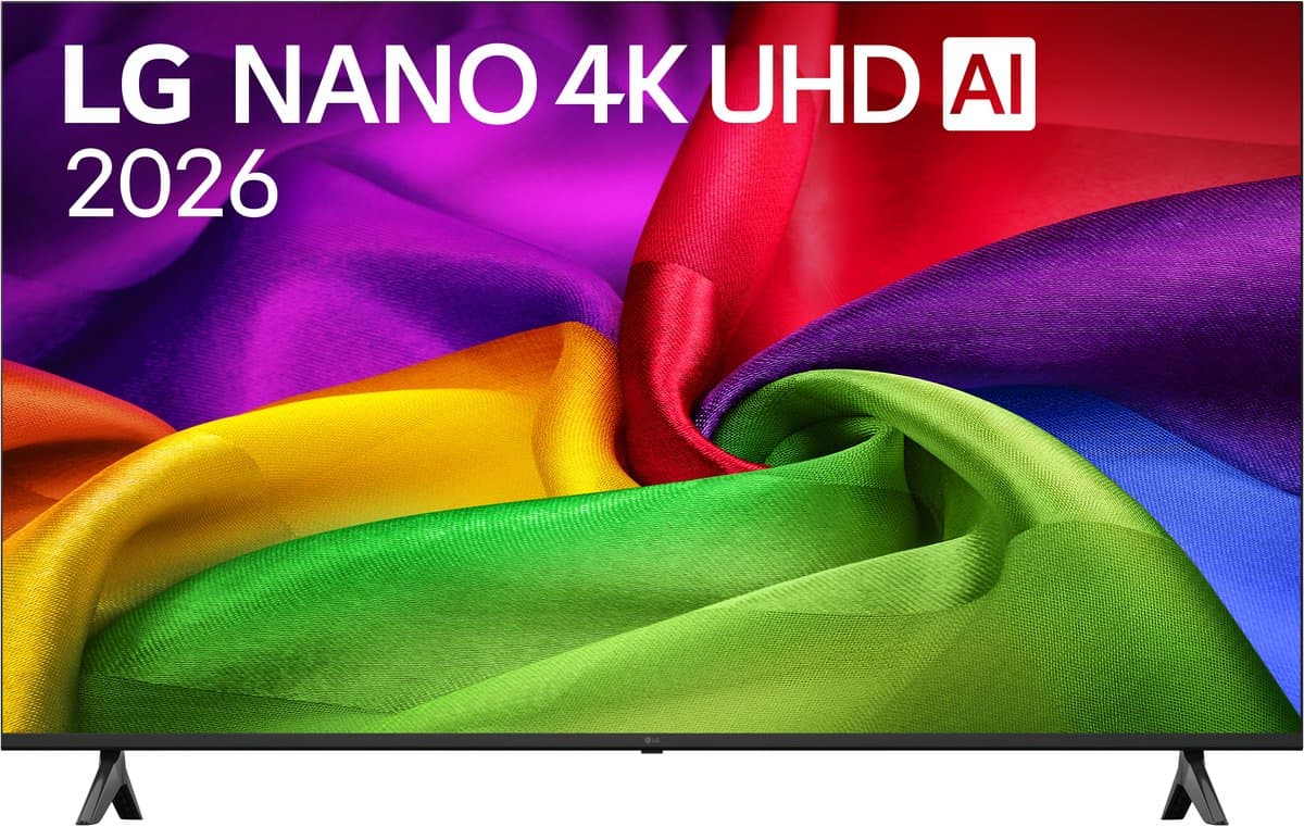 LG 55NU800B6LA 55 inch NANO 4K UHD Smart TV, Alpha 7 AI Processor 4K Gen9, HDR10, HLG, webOS 26, AI Sound Pro, HDMI, Wi-Fi, Zwart — afbeelding 1