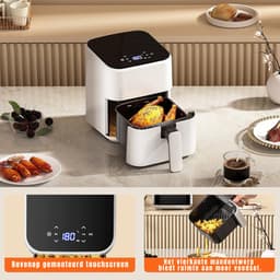 MIRA® Mini airfryer - Airfryer - Airfryer klein - Wit - ‎26cm x 21cm x 28cm — thumbnail 9