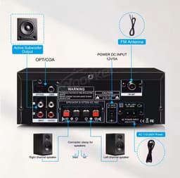 HIFI Bluetooth Power Amplifier | 900W | Digitale Versterker | Stereo Surround | Mediaspeler | Karaoke — thumbnail 5