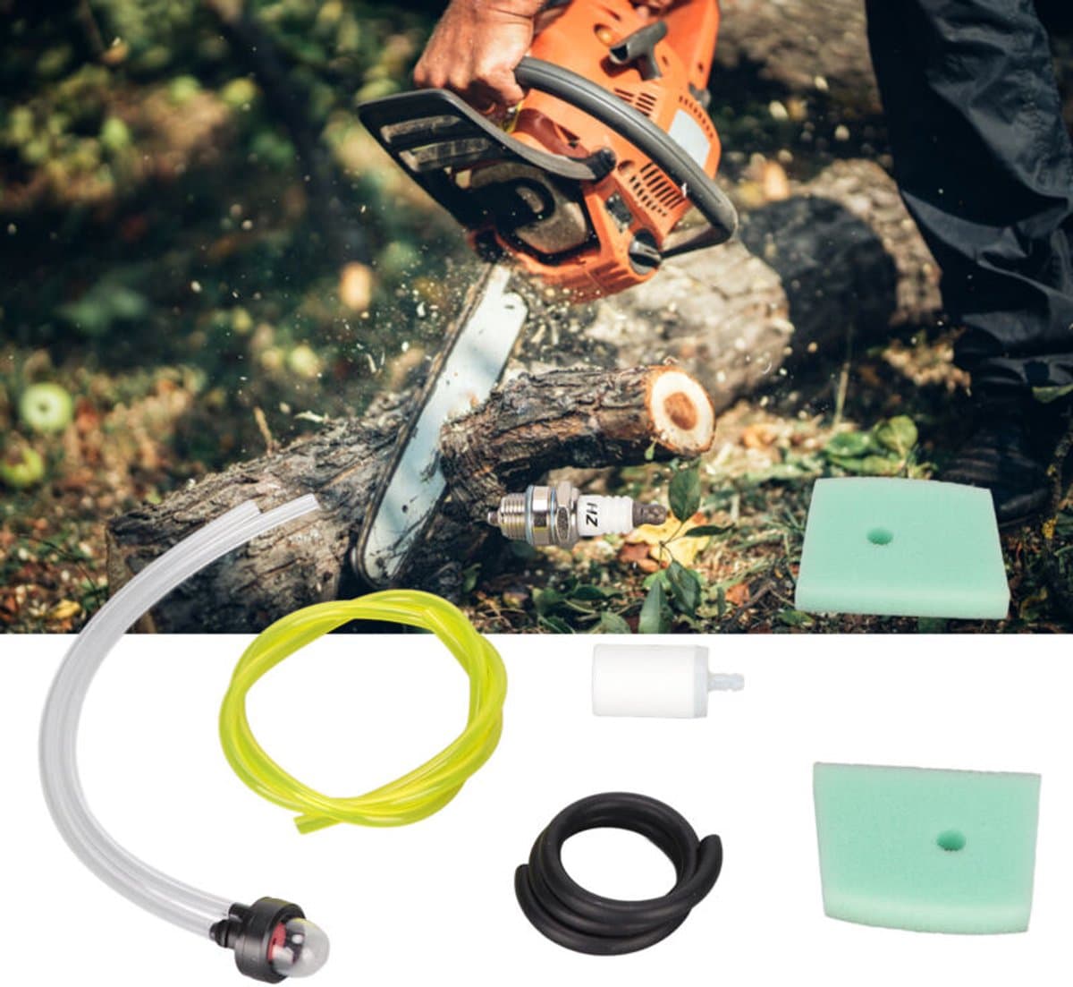 Luchtfilters, gloeibougies en brandstoffilters geschikt voor Husqvarna 123L 322C kettingzagen - — afbeelding 1