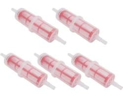 5-delige dieselbrandstoffilterset geschikt voor zware vrachtwagens en heftrucks, geschikt voor brandstoffilterslangen van 8 mm/0,3 inch of 10 mm/0,4 inch.