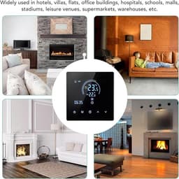 Intelligente programmeerbare thermostaat, geschikt voor verwarming en koeling in huis, met 7-daagse timer, energiebesparende modus en eenvoudige installatie. — thumbnail 2