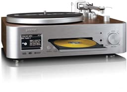 Lenco Platenspeler - MC-860WDSI HiFi-set met DAB+ FM en Internetradio – CD en Bluetooth - 2x 30W Speakers - Hout Zilver — thumbnail 2