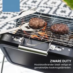 Florixa® Tafel Bbq Houtskool - Weber Bbq -Boretti Bbq - Houtskool - Zwart - 157cm x 39cm x 112cm — thumbnail 4
