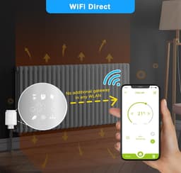 Slimme Radiator Thermostaat - Verwarmingsthermostaat Slim - Energie Besparen - Zonder Hub Direct Wifi — thumbnail 5