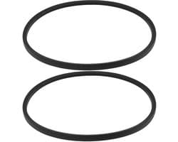 Dailygoods- Aandrijfriem V-type - 2 Stuks - Rubber - Buitenomtrek 748 mm - Binnenomtrek 710 mm - Breedte 10 mm - Compatibel met Fuxtec FX-RM 2050/2055/2060/20BS - Grasmaaier Riem