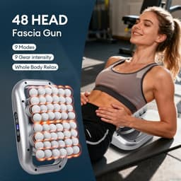 DIMICO - Massage Gun Professioneel - Massage-Gun - Massage Pistool - Massage Apparaat Spieren - Deep Tissue - 48 Koppen - Zilver — thumbnail 4