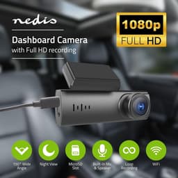 Nedis Dashcam – 1080p Full HD – Voor Auto – WiFi – Nachtzicht – Looprecording - 128GB — thumbnail 2