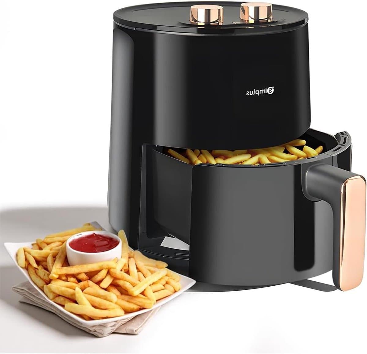 Airfryer - Hete Lucht Friteuse - Gezond Frituren - 360° Luchtcirculatie - 4 Liter - Zwart — afbeelding 1